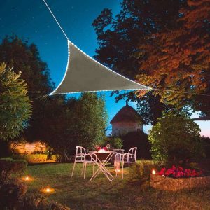 outside shade sail with LED light-1